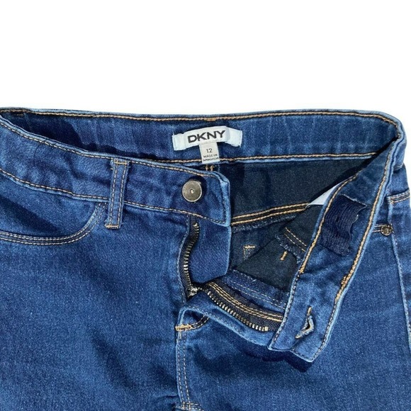 DKNY Girls Size 12 Distressed Skinny Jeans with Adjustable Waist Band - Picture 7 of 12